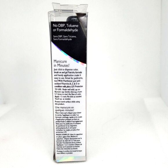 Sally Hansen Color Quick Fast Dry Nail Color Pen - 08 Black - New in Box - Picture 3 of 6